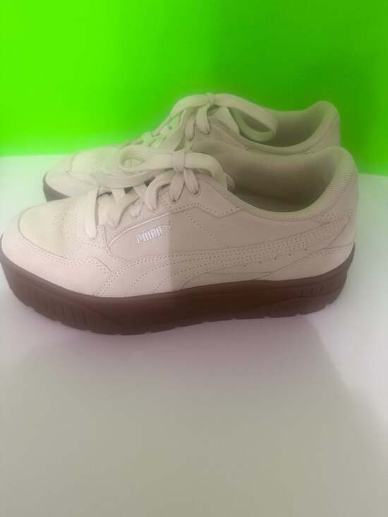 Puma Shoes - Puma Women's Platform Sneakers in White/Gum Sole